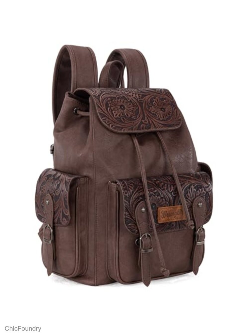 Floral Tooled Western Backpack Purse for Women
